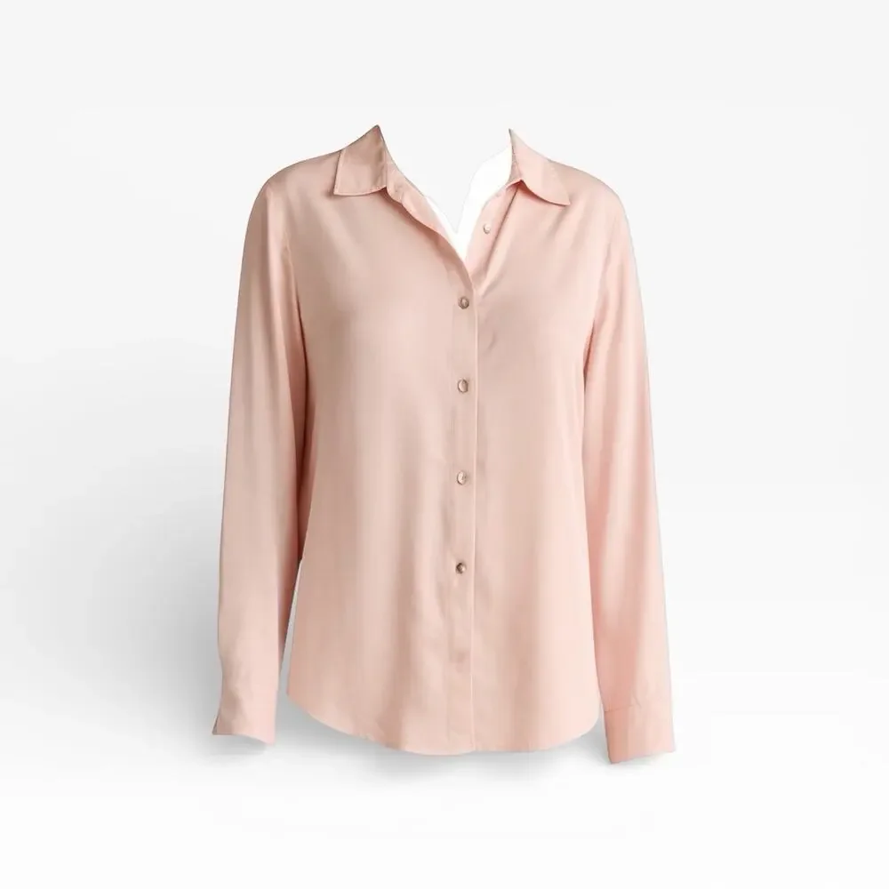 Sundry Button Up Top and Parachute Pant Set in Pink Quartz - M/L, NWT